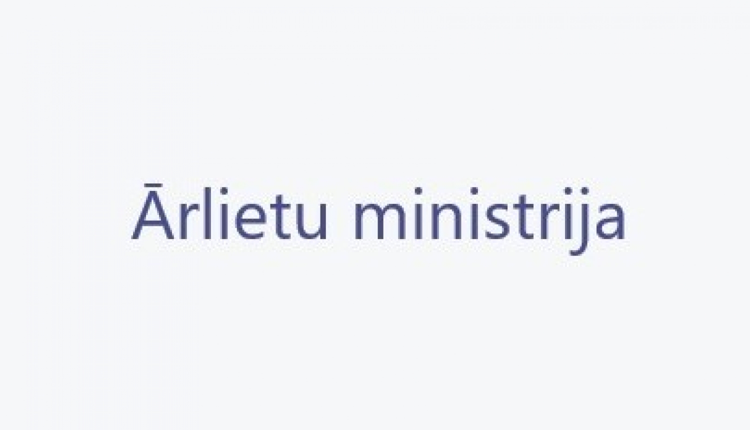 Teksts "Ārlietu ministrija"