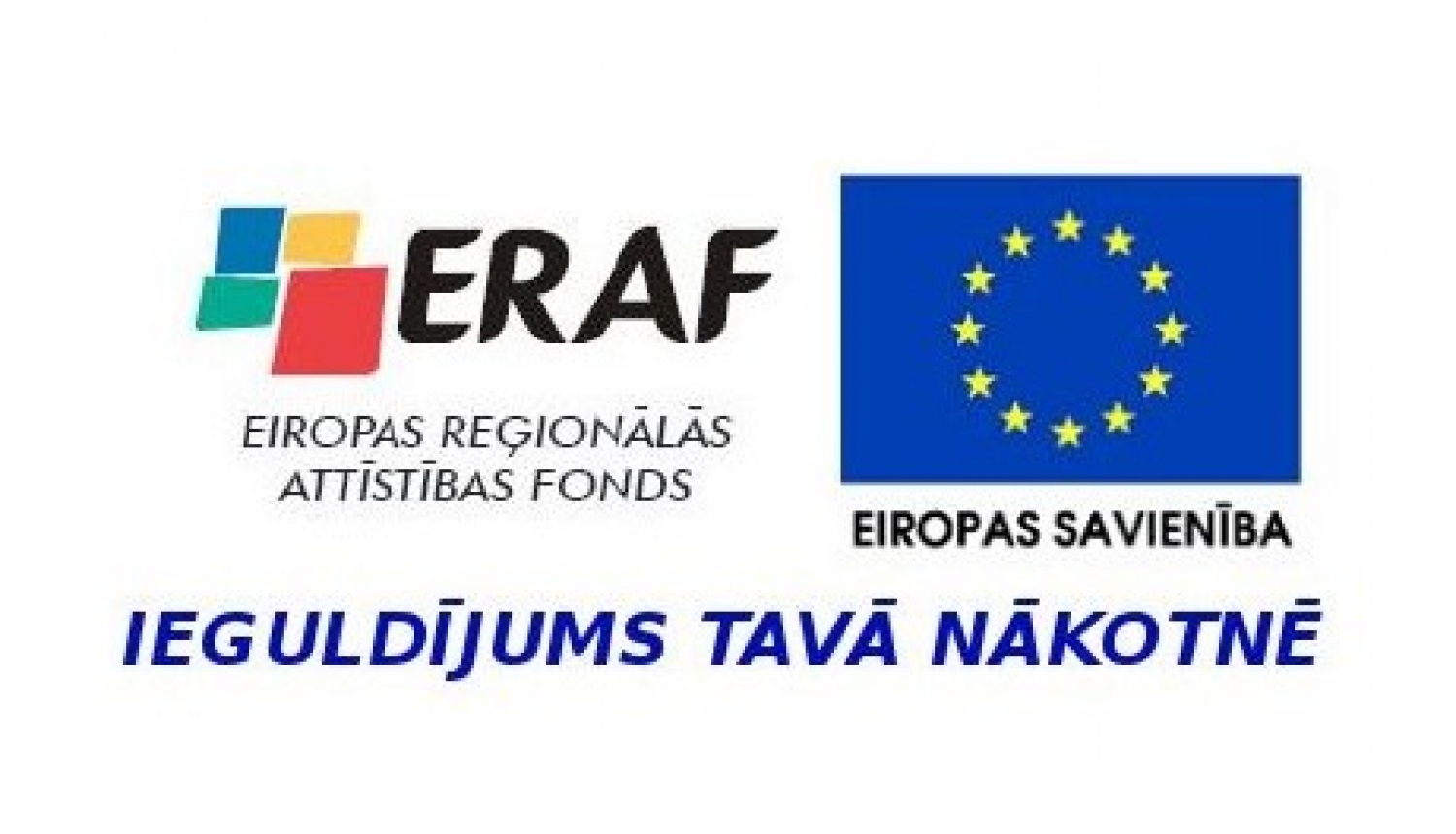Eiropas Reģionālās attīstības fonda un Eiropas Savienības logo