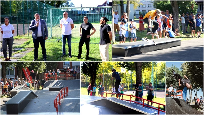 Ogrē izbūvēts jauns skeitparks