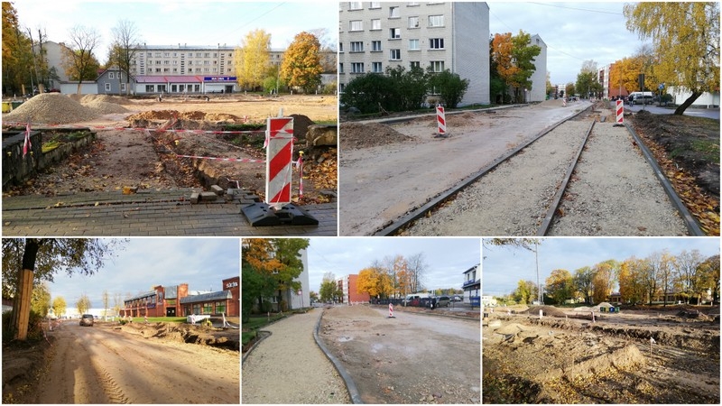 Skolas ielas pārbūve rit saskaņā ar darbu izpildes grafiku