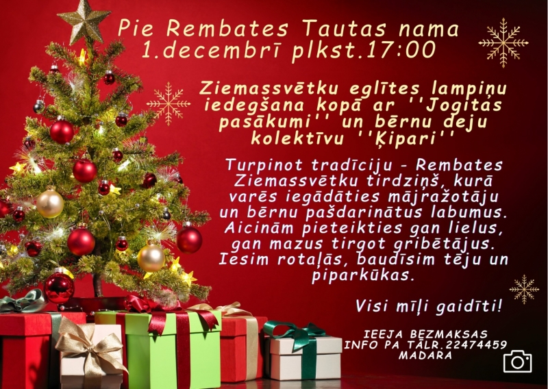 Ziemassvētku egle ar dāvanām