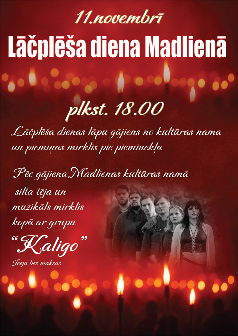 11. novembrī Lāčplēša diena Madlienā