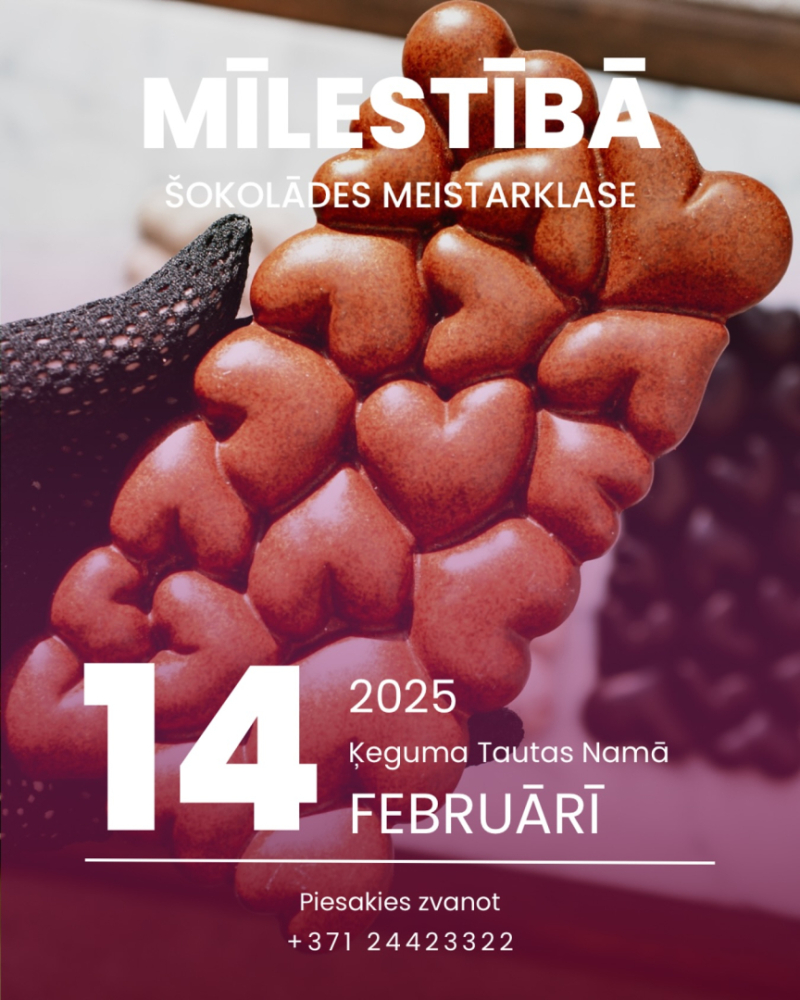 14. februārī plkst. 18.30&nbsp;Ķeguma Tautas namā aicinām atklāt šokolādes alķīmijas noslēpumus LATTE ŠOKOLĀDE vadītajā šokolādes meistarklasē!