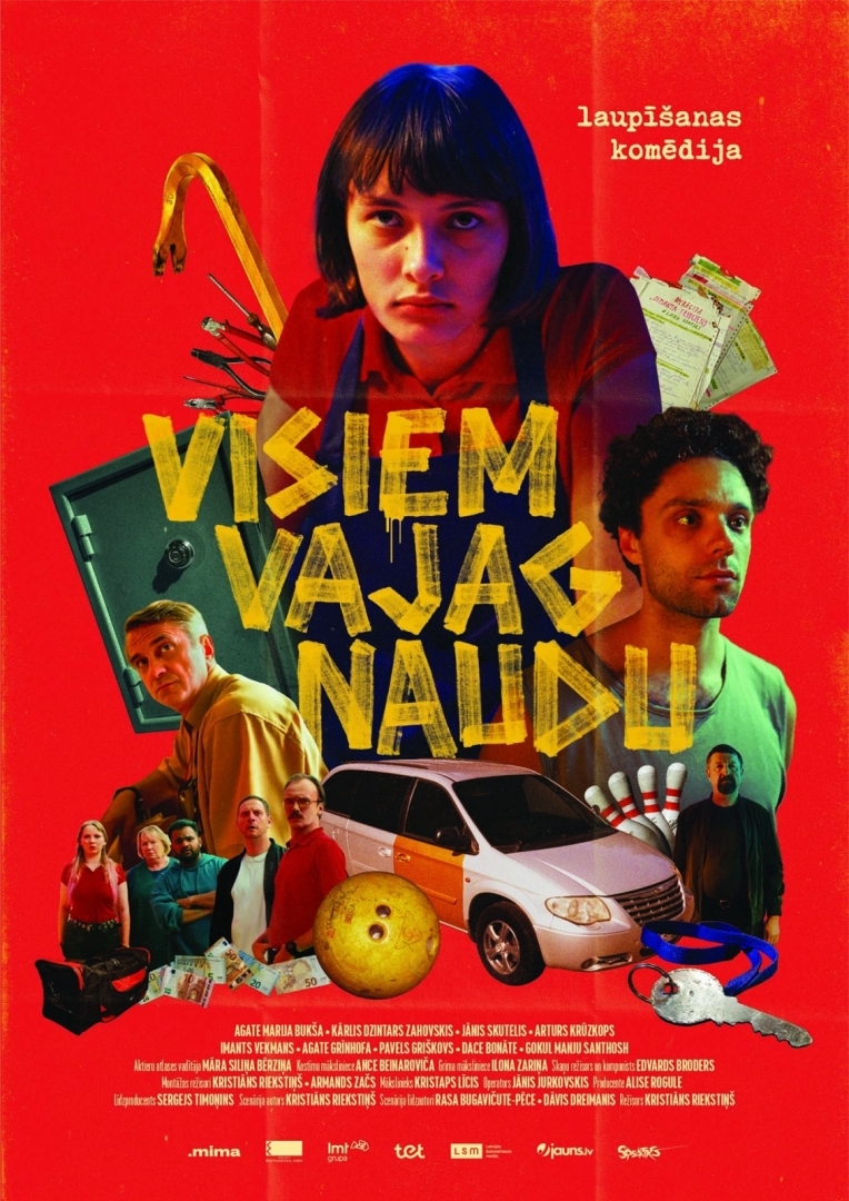 14. oktobrī plkst. 19.00 Ogres novada Kultūras centra Lielajā zālē laupīšanas komēdija "Visiem vajag naudu".  Režisors:&nbsp;Kristiāns Riekstiņš (pilnmetrāžas debija)&nbsp;