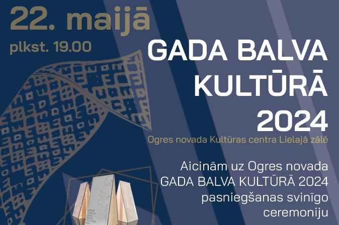 22. maijā plkst. 19.00 Gada balva kultūrā 2024