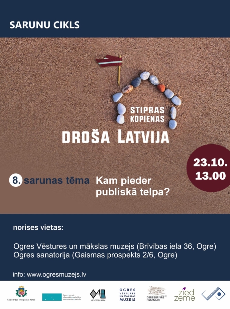 23. oktobrī plkst. 13.00 diskusija "Kam pieder publiskā telpa?"