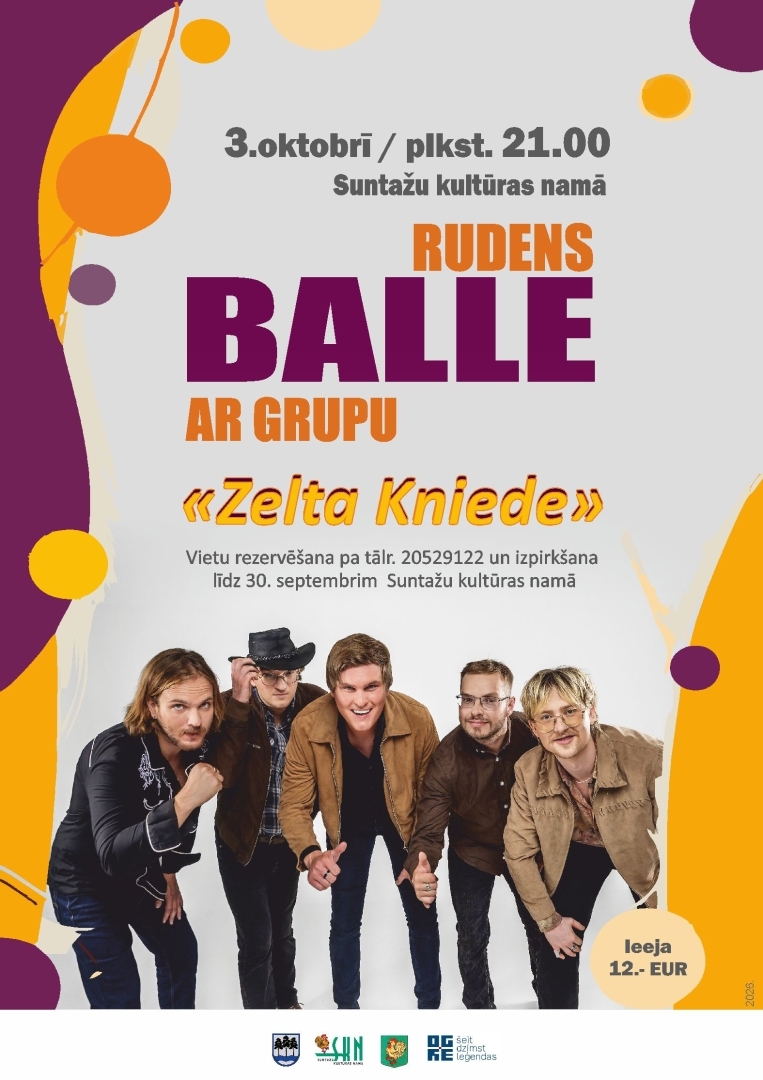 Rudens balle ar grupu “Zelta Kniede” afiša