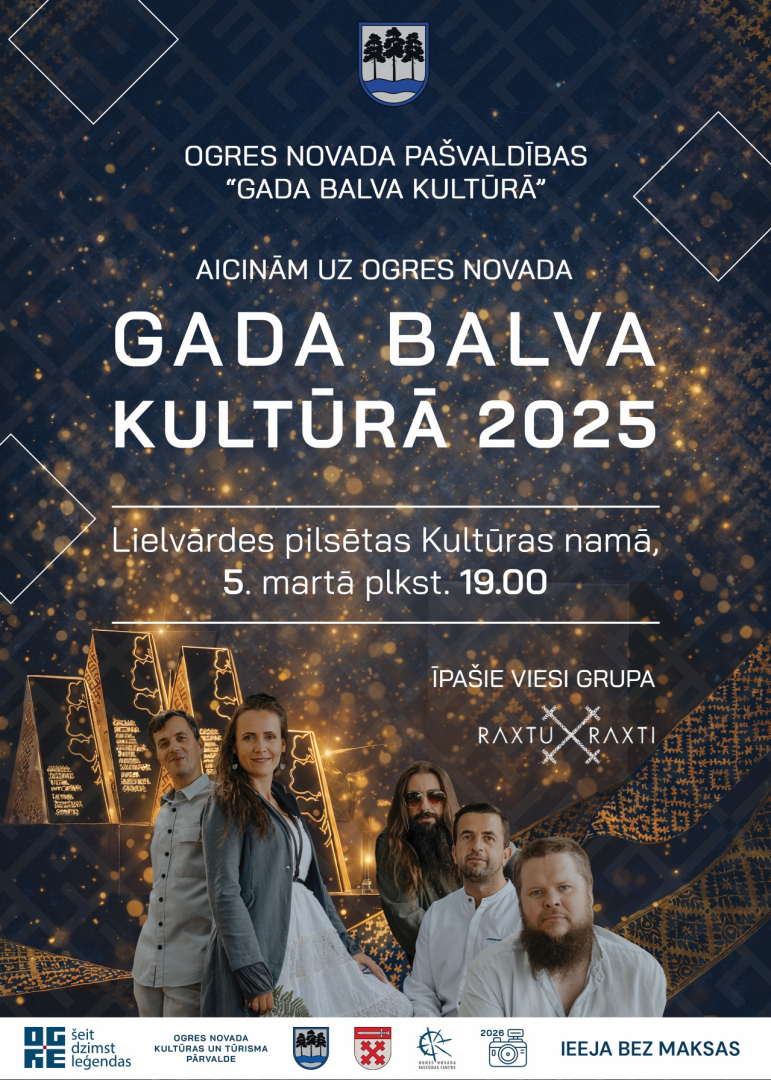 Afišā grupas Raxtu Rakti mūziķi