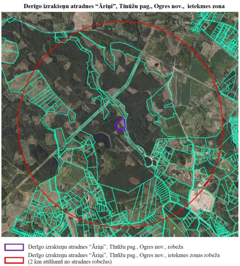 Atradnes "Āriņi" ietekmes zona