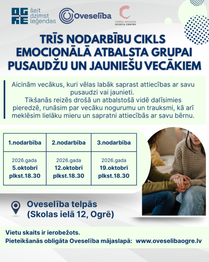 Nodarbību cikls pusaudžu un jauniešu vecākiem