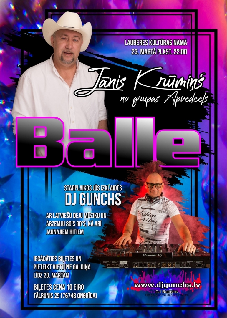 Balle Lauberē 24.03.2024. ar Jāni Krūmiņu