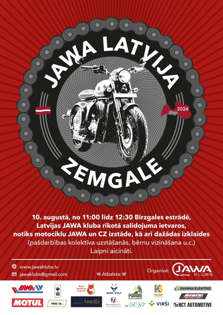 Afiša Jawa Latvija pasākumam Birzgalē