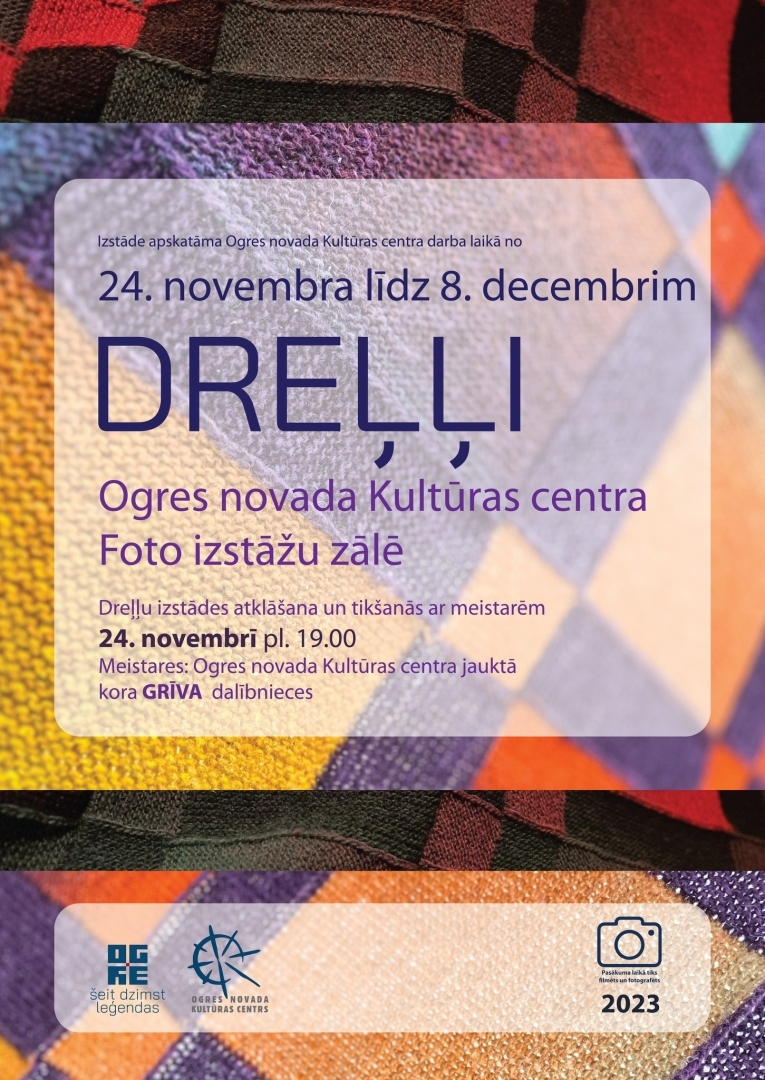 Dreļļi izstāde Ogrē plakāts 24.11.2023.
