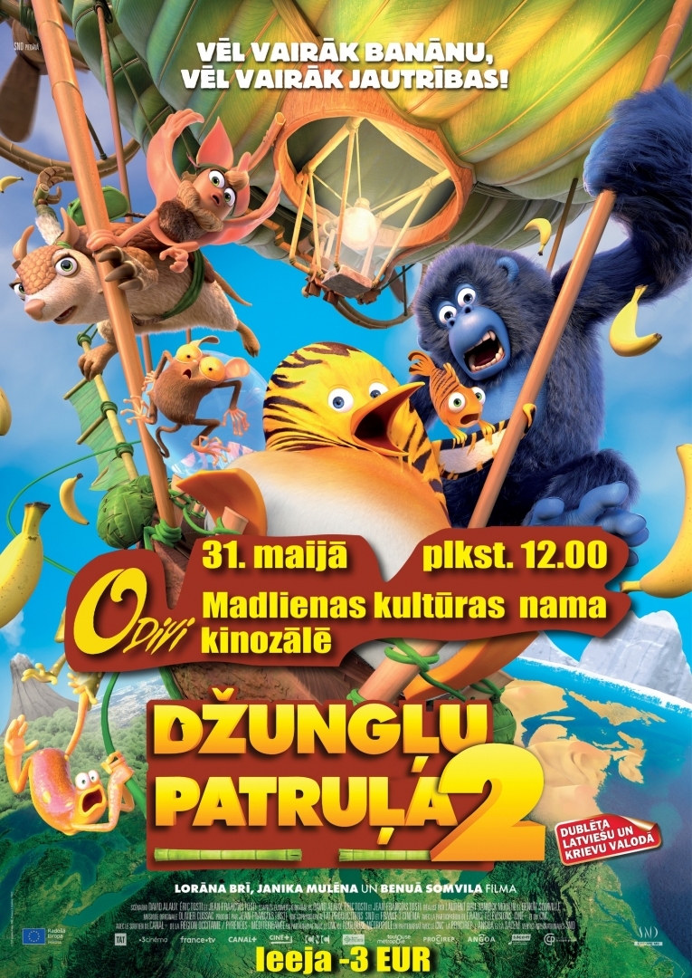 animācijas filma&nbsp;“Džungļu patruļa 2” Madlienā 31.05.2024.