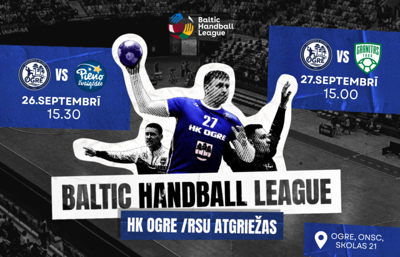 26. septembrī plkst. 15.30 Ogres novada sporta centrā, Skolas ielā 21, OgreHK Ogre/RSU pret Pieno žvaigždės