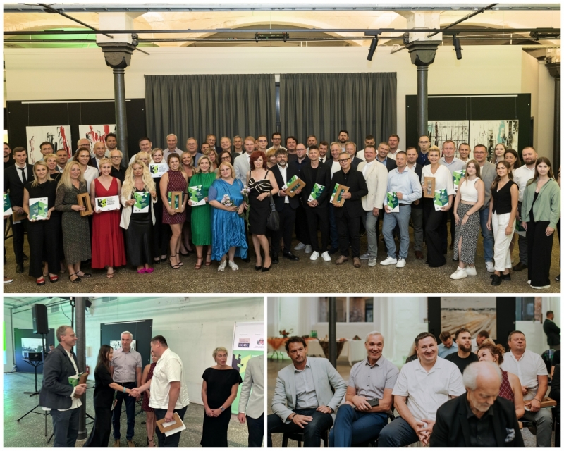 "Ilgtspējība arhitektūrā, būvniecībā, dizainā Baltijā 2024" apbalvošanas ceremonijas dalībnieki, attēlu kolāža 05.09.2024.