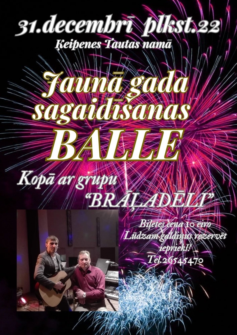 Jaunā gada sagaidīšana Ķeipenē 12.2023. plakāts