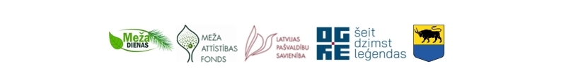 Logo rinda - meža dienas, meža attīstības fonds, Latvijas pašvaldību savienība, Ogres novads, Taurupes pagasts.