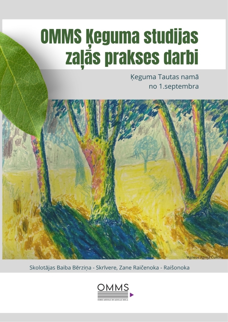 Ogres Mūzikas un mākslas skolas Ķeguma mākslas studijas audzēkņu Zaļās prakses darbi apkopoti izstādē Ķeguma Tautas namā.  Paldies skolotājām - Baibai Bērziņai-Skrīverei un Zanei Raičenokai-Raišonokai!  Izstādes kuratore - Kristīne Jukmane.