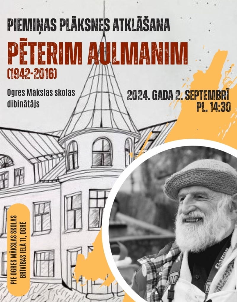 Piemiņas plāksnes atklāšana Pēterim Aulmanim 02.09.2024.