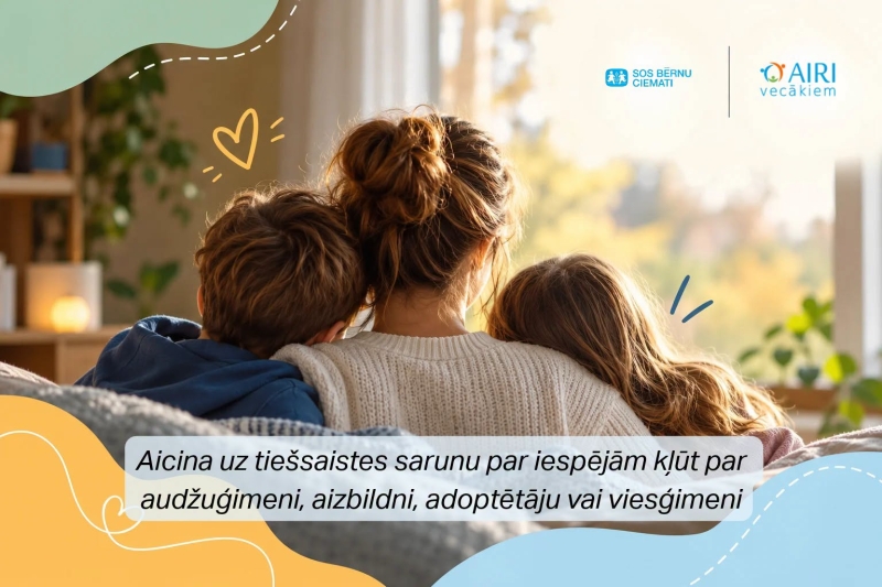  Latvijas SOS Bērnu ciematu asociācijas ģimeņu atbalsta centrs “AIRI vecākiem” aicina ceturtdien, 29. oktobrī no plkst. 18.30 līdz 19.30 piedalīties tiešsaistes sarunā platformā Zoom. Lai pieteiktos tiešsaistes sarunai, aicinām rakstīt uz airivecakiem@sosbca.lv