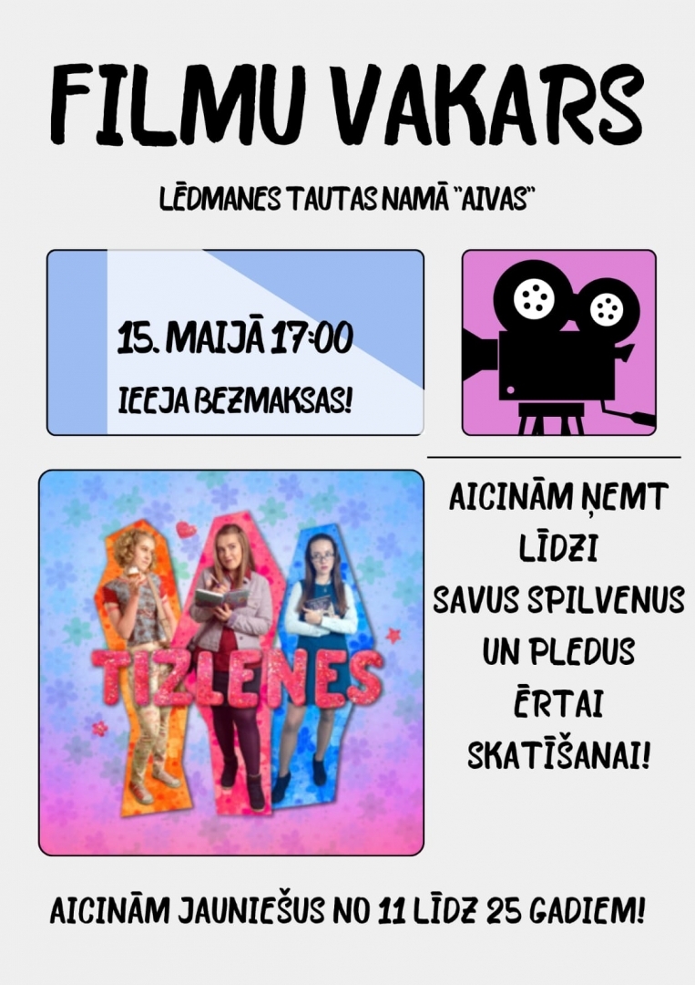 Lēdmanes Tautas namā filma "Tizlenes".&nbsp;15.05.2024