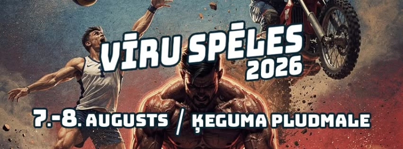 Vīru spēles 2026 norisināsies Ķegumā no 7. līdz 8. augustam