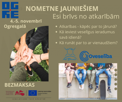 Bezmaksas diennakts nometne “Esi brīvs no atkarībām!” 10.-12. klašu jauniešiem Ogresgalā 