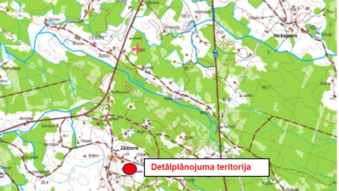 Detālplānojuma nekustamajam īpašumam “Dzilnas”, Madlienas pag., Ogres nov. sabiedriskā apspriešana. Karte.