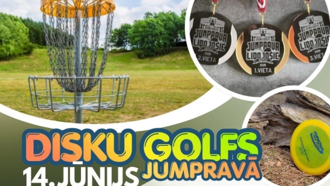 14. jūnijā plkst. 10.00 Jumpravas pagasta estrādes teritorijā disku golfa sacensības.  Reģistrācija no plkst. 10.00  Pirmais starts plkst. 11.00  3 kategorijas: vīrieši, sievietes un jaunieši līdz 18 gadiem.