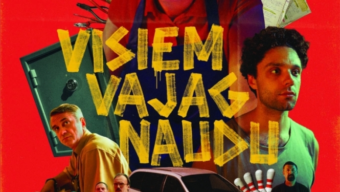 Laupīšanas komēdija "Visiem vajag naudu".  Režisors: Kristiāns Riekstiņš (pilnmetrāžas debija) 