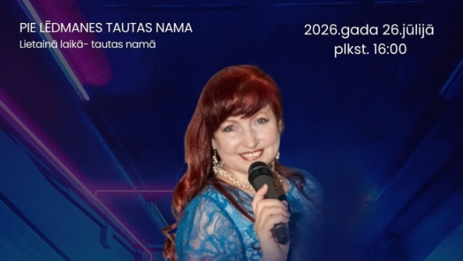 26. jūlijā plkst. 16.00 pie Lēdmanes Tautas nama  Ineses Neretas jubilejas koncerts “Uzkavējies brīdi”  Pedalās: Normunds Liepiņš (no dueta Inga un Normunds), Kaspars Krastiņš, romantiskais saksofonists Raivo Stašans, grupas Kaleido un Inilla, u.c. mākslinieki.  Biļetes cena 8 eiro, pensionāriem, skolēniem - 5 eiro