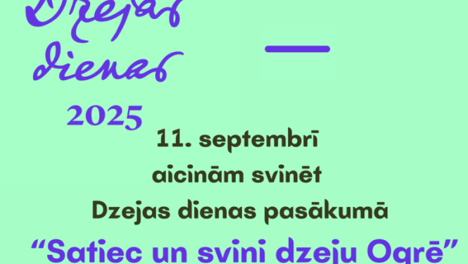 Dzejas dienas Ogres Centrālajā bibliotēkā 11. septembrī