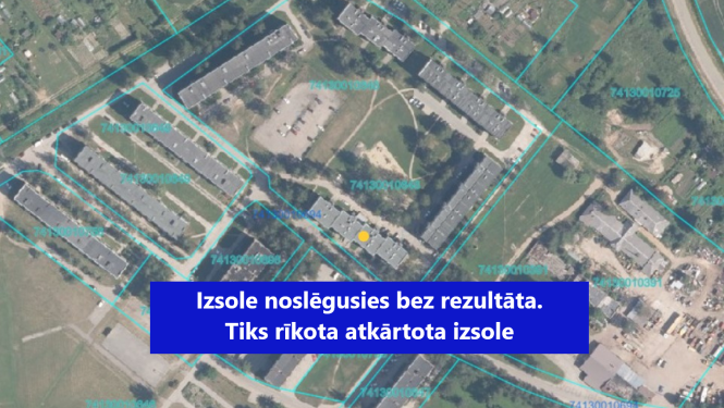 Izsoles rezultāts: Avotu iela 1-44, Lielvārde - otra izsole noslēgusies bez rezultāta