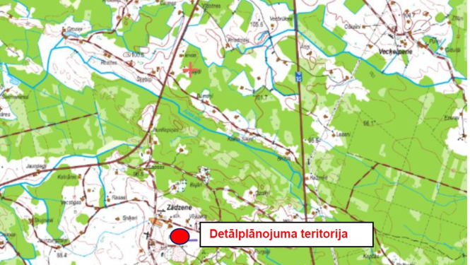 Detālplānojuma nekustamajam īpašumam “Dzilnas”, Madlienas pag., Ogres nov. sabiedriskā apspriešana. Karte.