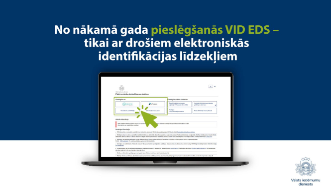 Infografika par iespējām pieslēgties VID EDS no 1. janvāra