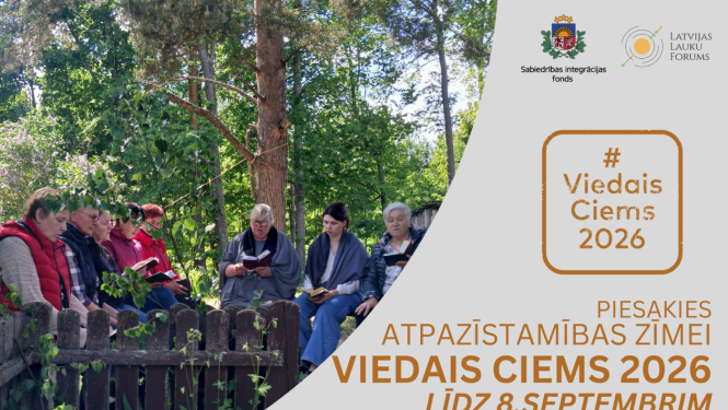 Latvijas Lauku forums izsludina pieteikšanos Atpazīstamības zīmei "VIEDAIS CIEMS 2026", aicinot aktīvas Latvijas lauku kopienas pieteikties līdz 8. septembrim.