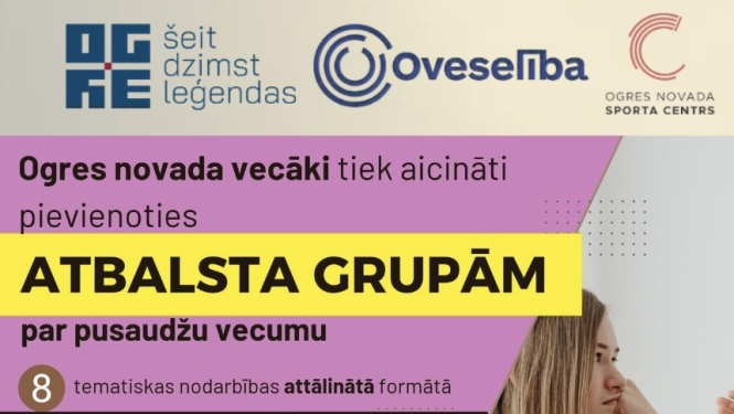 Oveselība aicina pusaudžu vecākus izmantot iespēju! Nodibinājums “Bērnu un pusaudžu resursu centra atbalsta fonds” sadarbībā ar Ogres novada pašvaldību uzsāk atbalsta grupas nodarbību ciklu pusaudžu vecākiem.