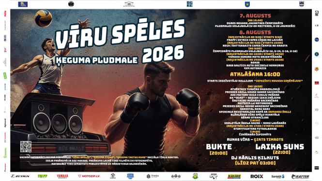 Vīru spēles 2026 Ķegumā 2026. gada 7. un 8. augustā