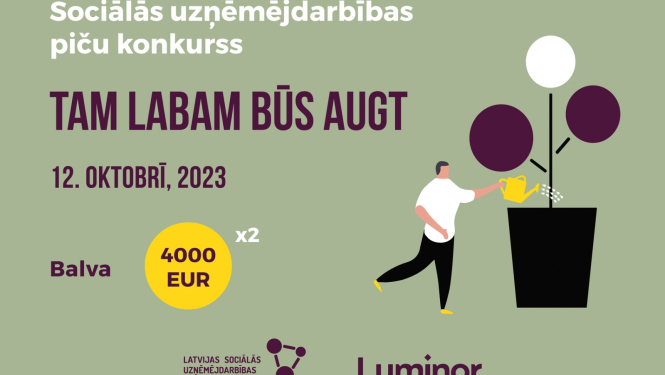 Sociālā uzņēmējdarbība, konkurss Tam labam būs augt!