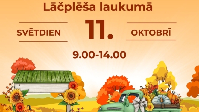 Rudens tirgus Lielvārdē, Lāčplēša laukumā, 11. oktobrī plkst. 9.00-14.00