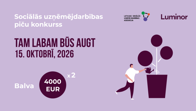 sociālie uzņēmēji no visas Latvijas aicināti pieteikties ikgadējam sociālās uzņēmējdarbības prezentāciju konkursam “Tam labam būs augt 2026”.