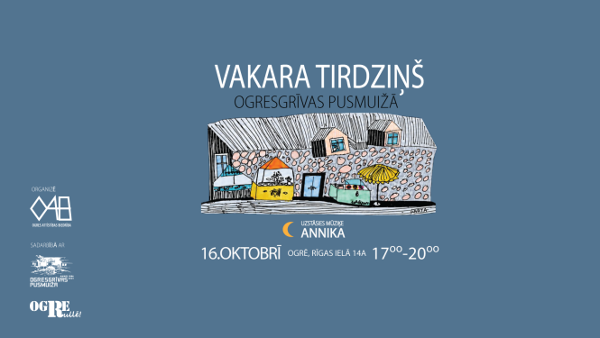 16. oktobrī no plkst. 17.00 Ogresgrīvas pusmuižas pagalmā (Rīgas ielā 14a, Ogrē) notiks vakara tirdziņš, kurā piedalīsies Ogres un citu novadu mājražotāi un mazie uzņēmēji.