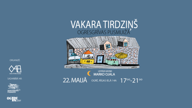 Šo piektdien, 22.maijā no pulksten 17.00 līdz 21.00 Ogresgrīvas pusmuižā (Ogrē, Rīgas ielā 14A)
