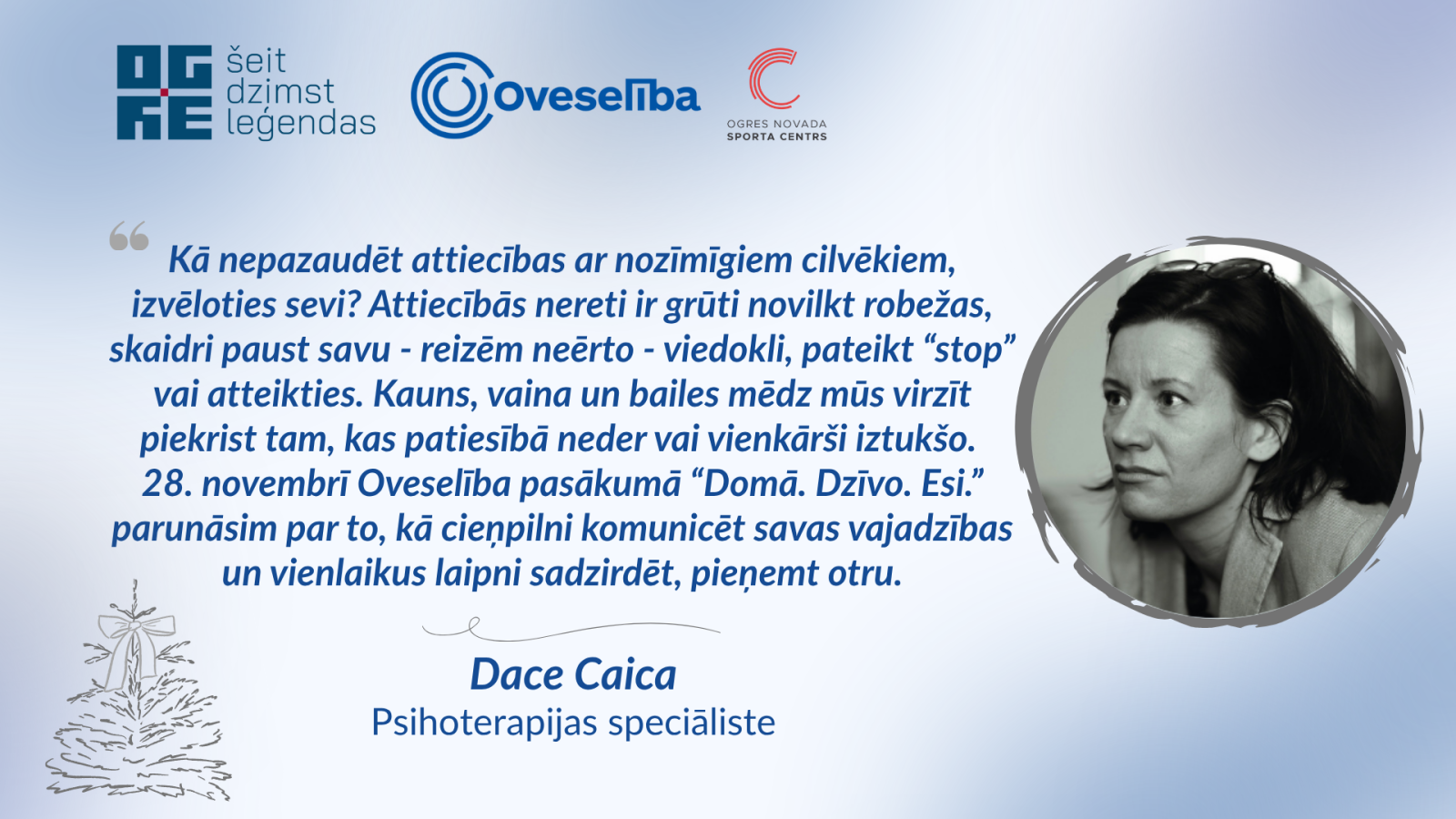 Aicinājums piedalīties Oveselība organizētā pasākumā “DOMĀ.DZĪVO.ESI.”