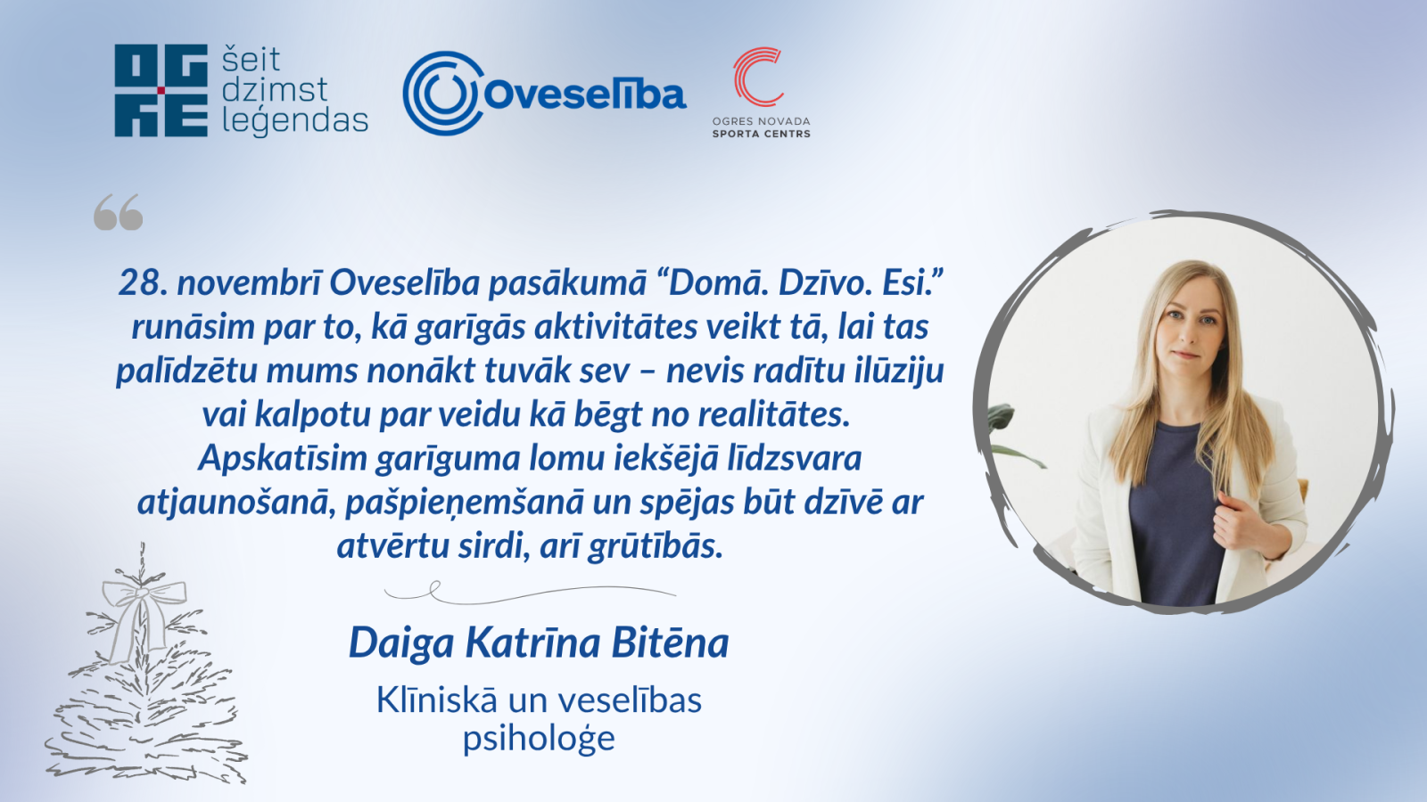 Aicinājums piedalīties Oveselība organizētā pasākumā “DOMĀ.DZĪVO.ESI.”