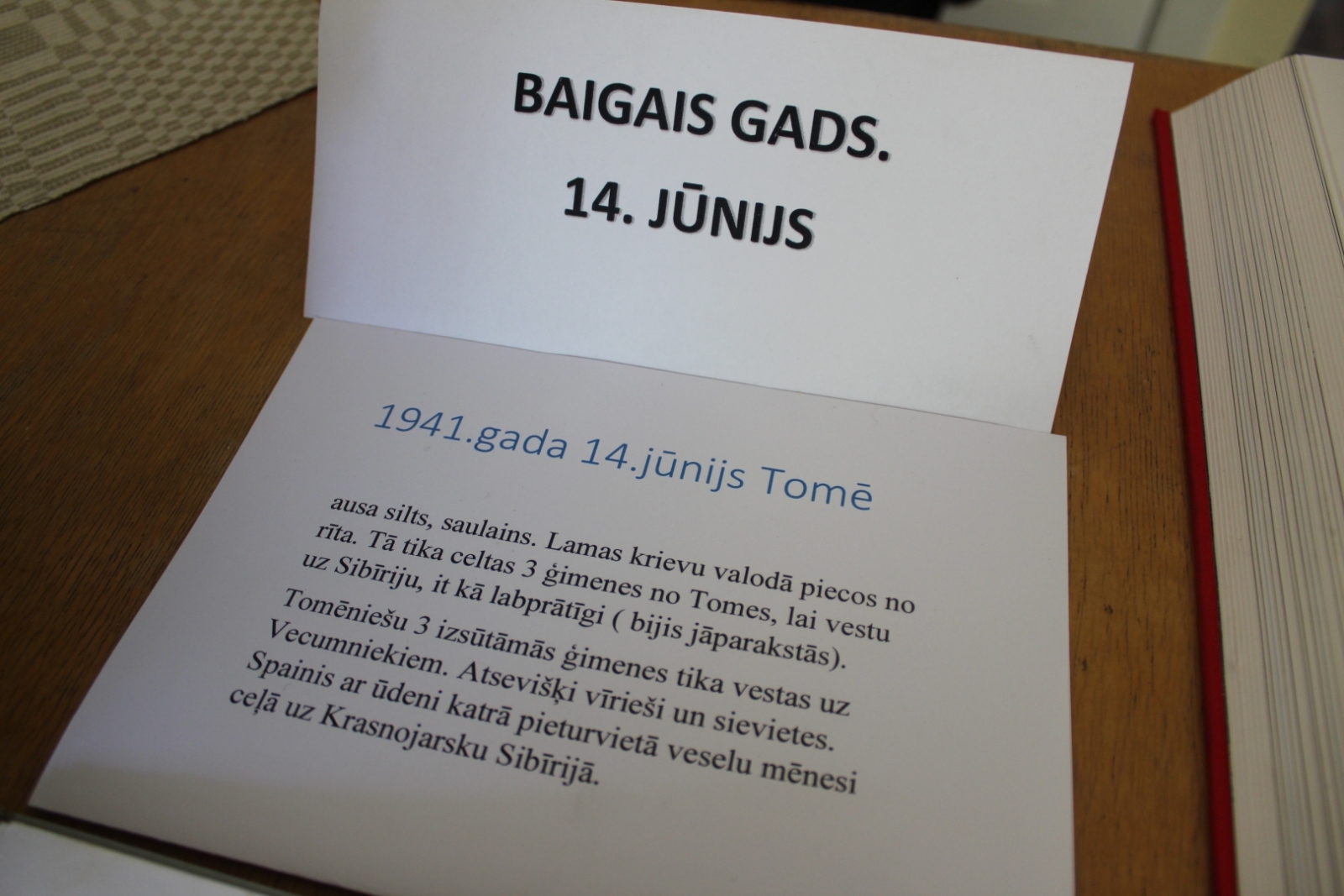 Komunistiskā genocīda upuru piemiņas diena Ogres novadā. 14.06.2023.