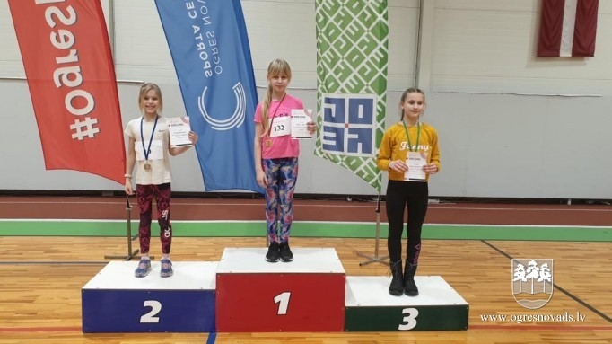 Ogres novada sporta centrā aizvadītās vieglatlētikas sacensības U-12 grupā