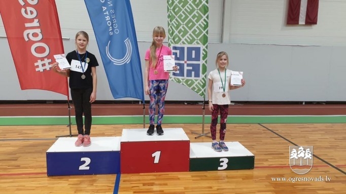Ogres novada sporta centrā aizvadītās vieglatlētikas sacensības U-12 grupā