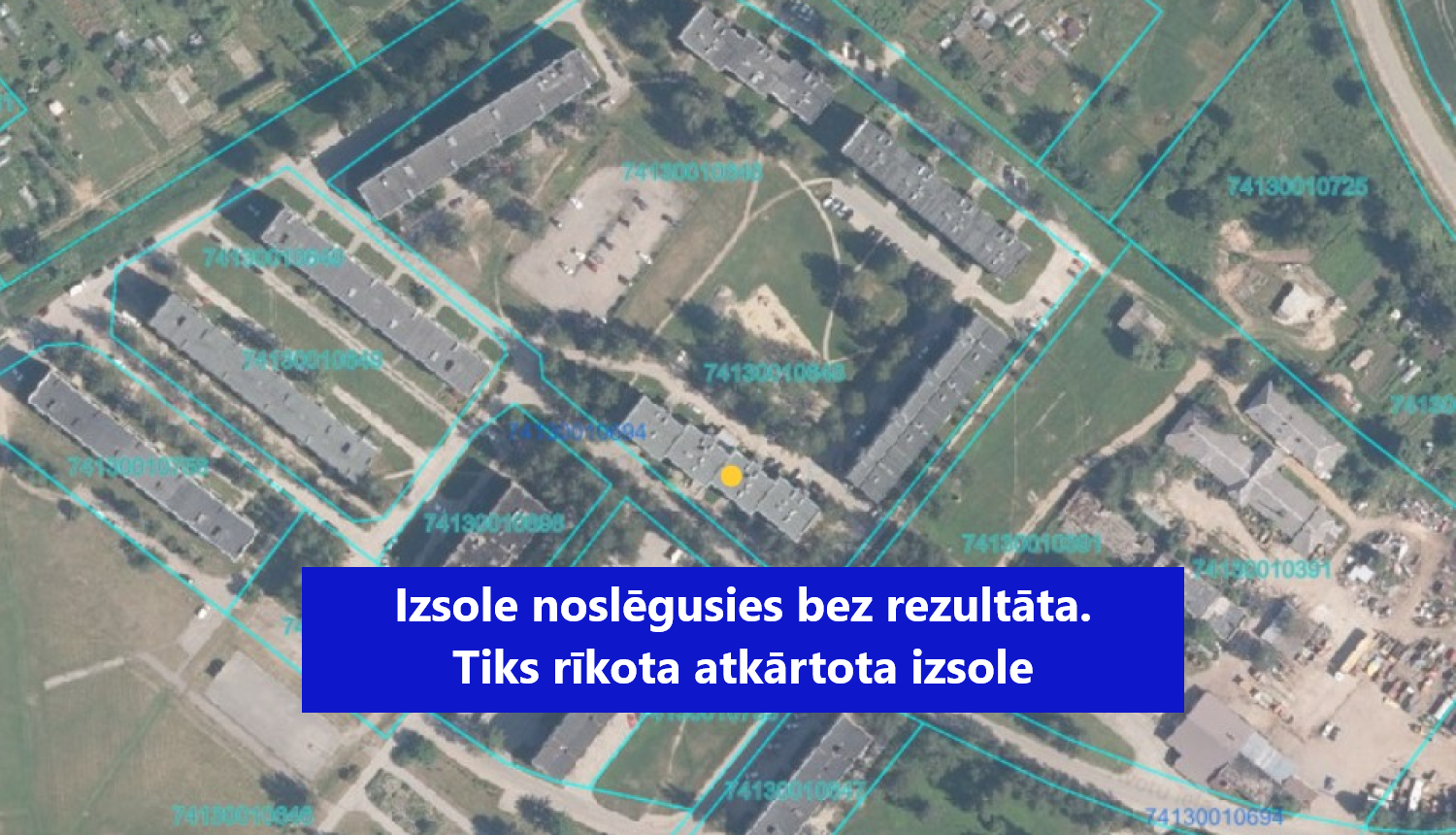 Izsoles rezultāts: Avotu iela 1-44, Lielvārde - otra izsole noslēgusies bez rezultāta